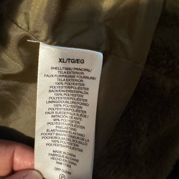 Cuddl Duds Olive Teddy Moto Jacket for Women XL baddie comfy faux fur NEW - Picture 5 of 10